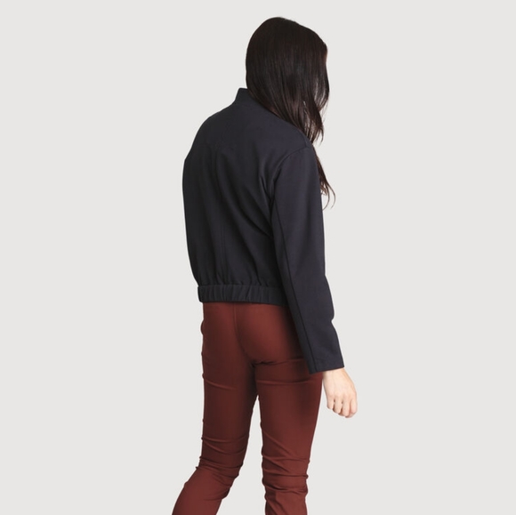 Kit and Ace Mulberry Bomber Jacket Black Size Medium - Picture 3 of 16